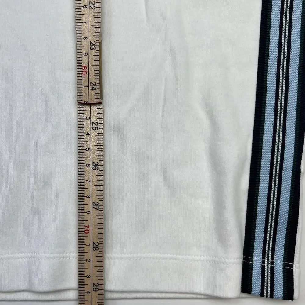 New Michael Kors Men US XXL White T-Shirt Classic Striped Short Sleeve Polo  - Picture 5 of 8